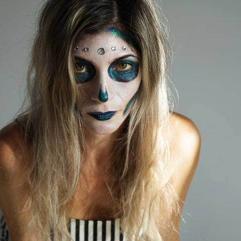 Get Freaky for Halloween With Our Glitter Skeleton Makeup Tutorial 💀✨ - Unicorn Snot
