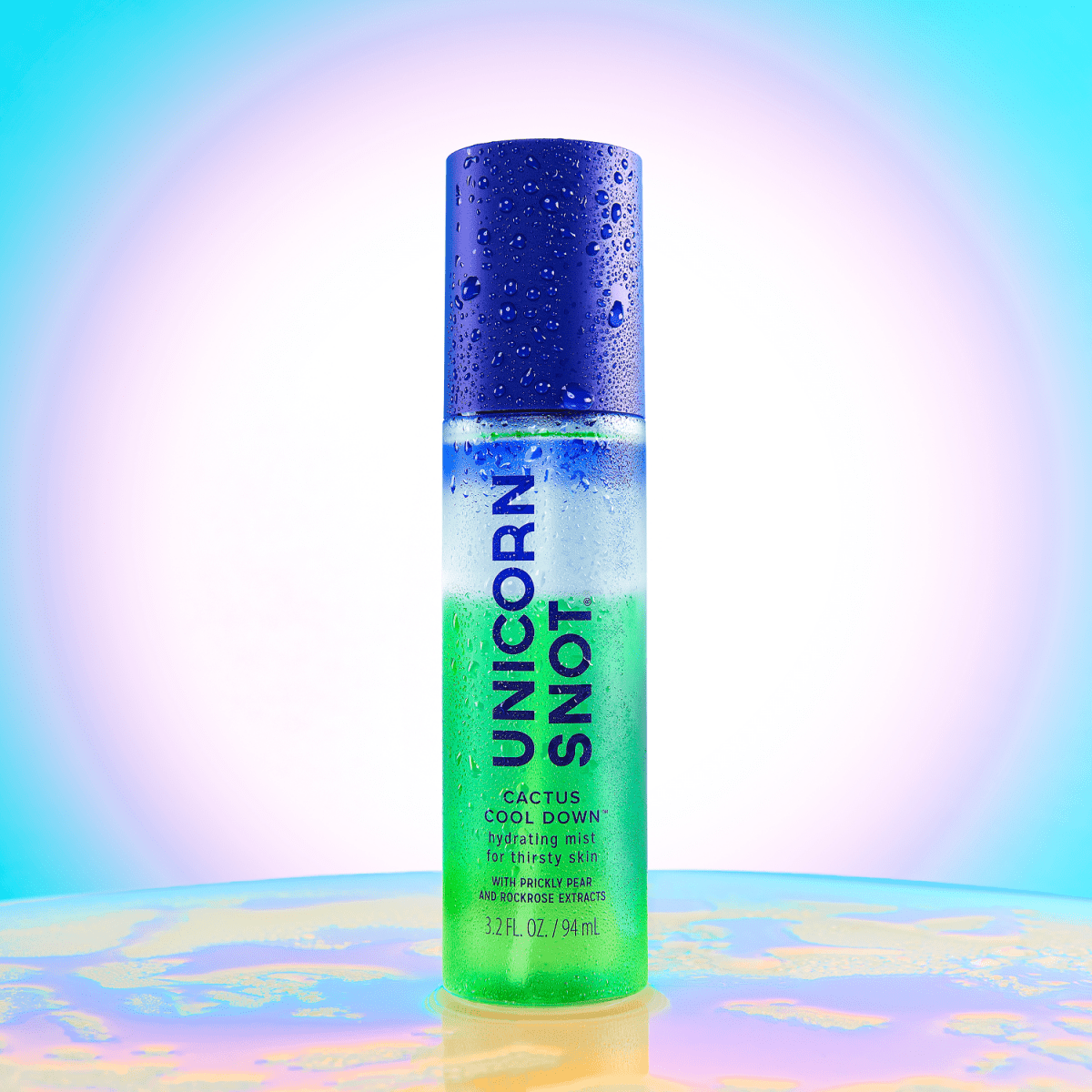 Unicorn Snot Cactus Cool Down After Sun Soothing Spray Hydrating Facial Mist, Makeup Primer & Blue Light Shield – Coo
