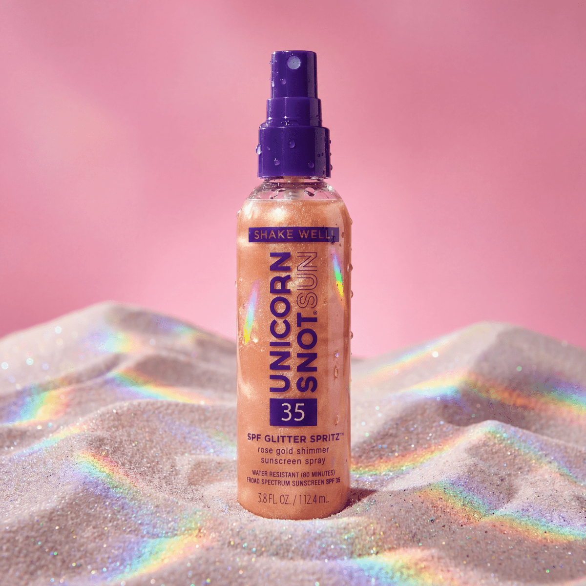 Unicorn Snot Rose Gold Glitter Spritz SPF 35 - SSUNI40